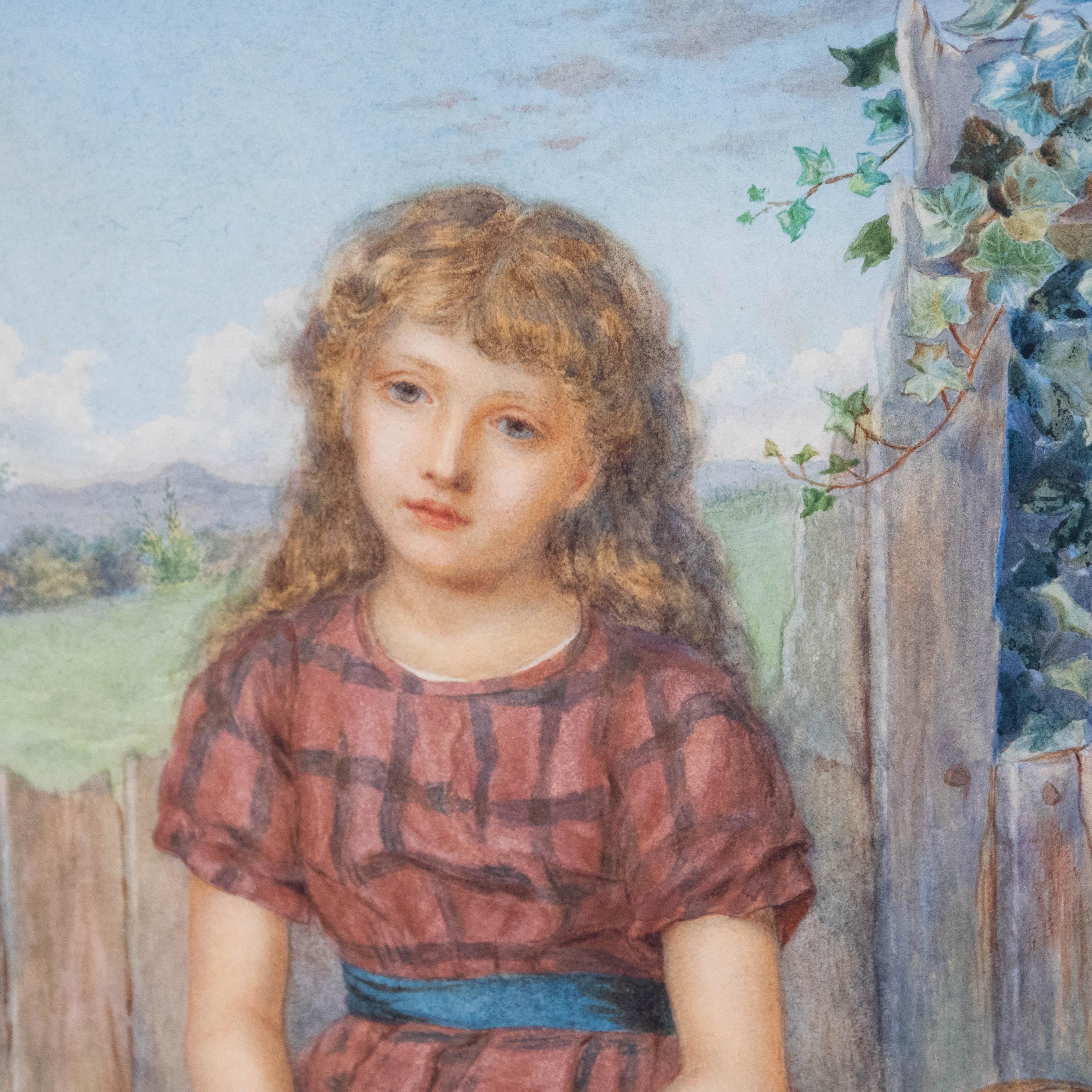 Neville Stephen Lytton (1879-1951) - Watercolour, Flower Girl 82 For Sale 1