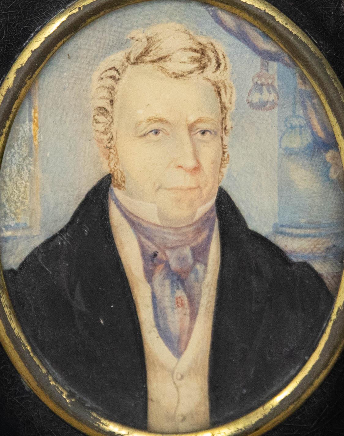 Thomas Martin - 1835 Aquarell, Der Gentleman – Art von Unknown