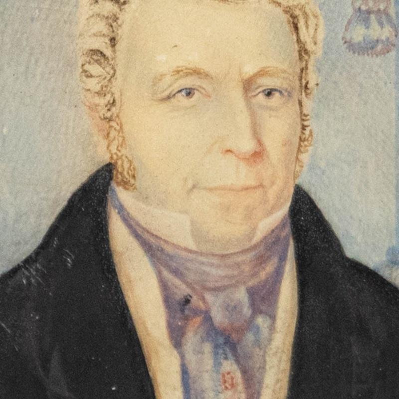 Thomas Martin - 1835 Aquarell, Der Gentleman im Angebot 1