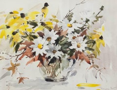 Marjorie Best (1903-1997) - Watercolour, Still Life of Flowers in a Glass Jug