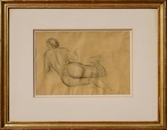 Aristide Maillol Holzkohle-Zeichnung Nu De Dos