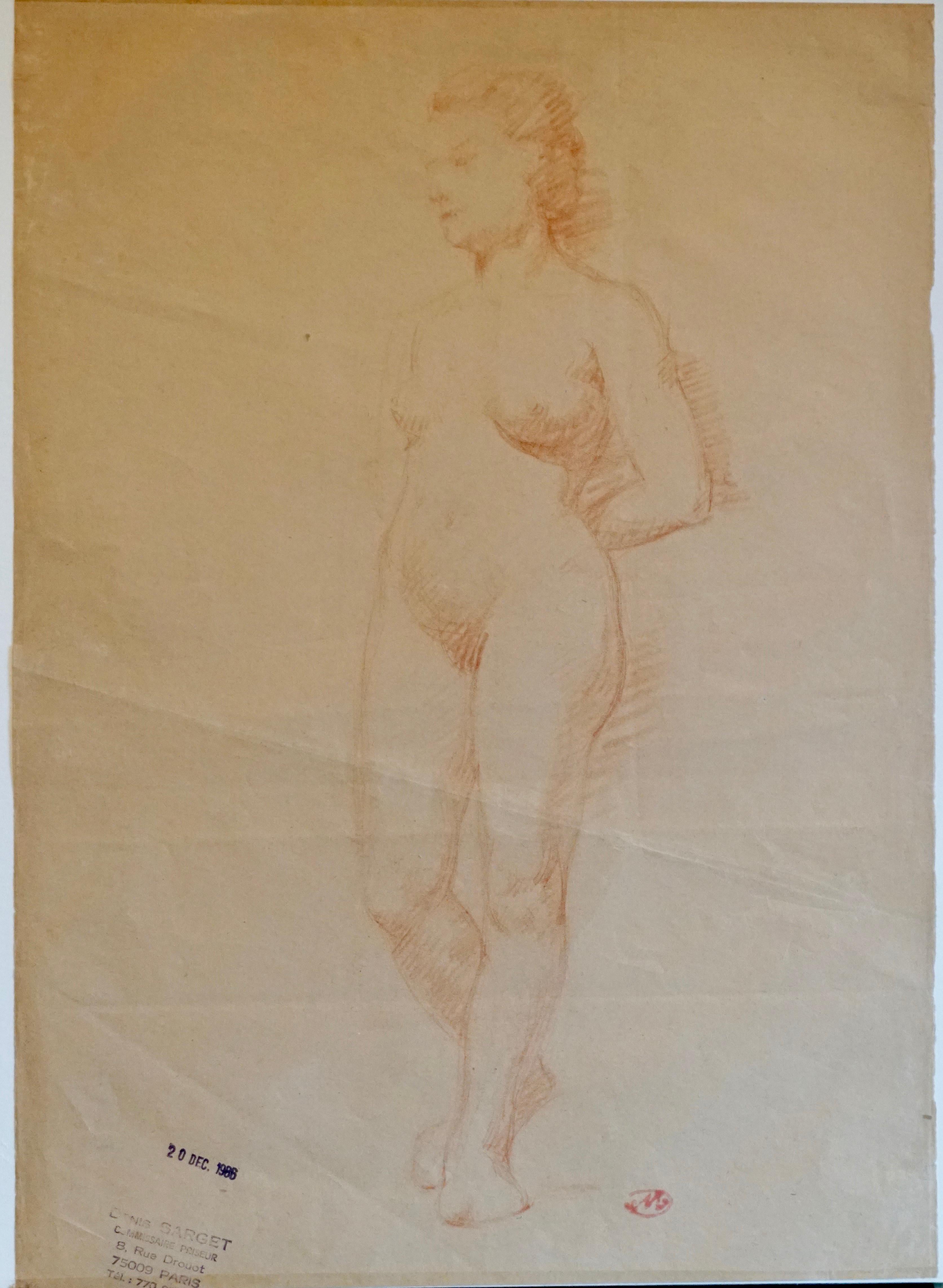 Aristide Maillol Dessin original de nu sanguin, années 1950 en vente 1