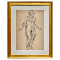 Art Deco Nude Drawings and Watercolors