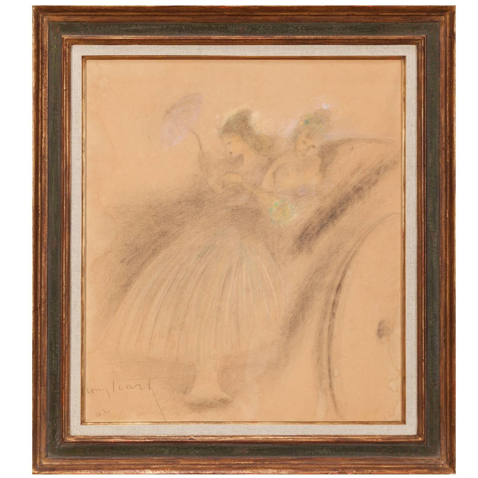 Louis Icart (French, 1888-1950). Ladies in a carriage. Pastel on Paper. 

20-5/8 x 18-1/2 inches (52.3 x 47.0 cm). 

Louis Icart (French, 1888-1950).
Ladies in a carriage.
Pastel on paper.
20-5/8 x 18-1/2 inches (52.3 x 47.0 cm).
Signed and