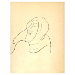 Henri Matisse-Zeichnung, Masque D'eskimo-Kreide