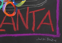 Atlanta Olympics-Stadion, Pastell und Collage auf Papier von Judith Bledsoe
