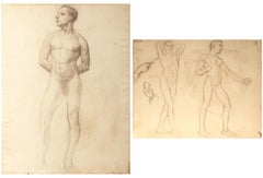 Double-Sided Anatomy Drawings, Double-sided Graphite drawing on paper