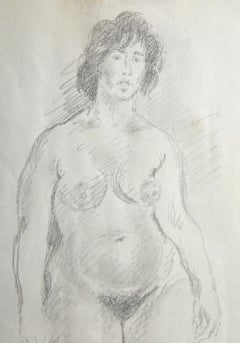 Étude Nude II, graphite sur papier de Raphael Soyer