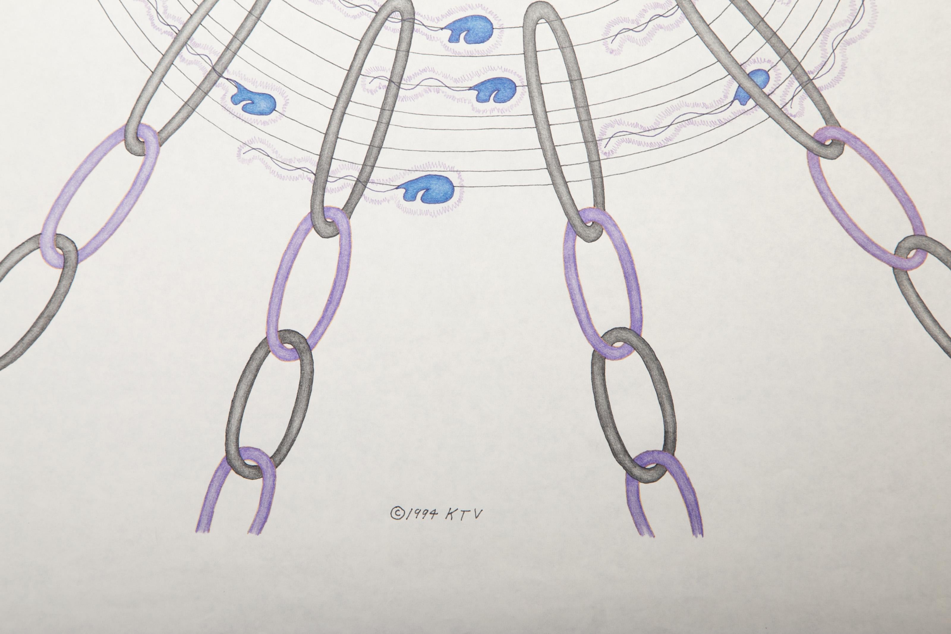 Primordial Pie, Color Pencil and Ink on Paper by Kevin Varner For Sale 2