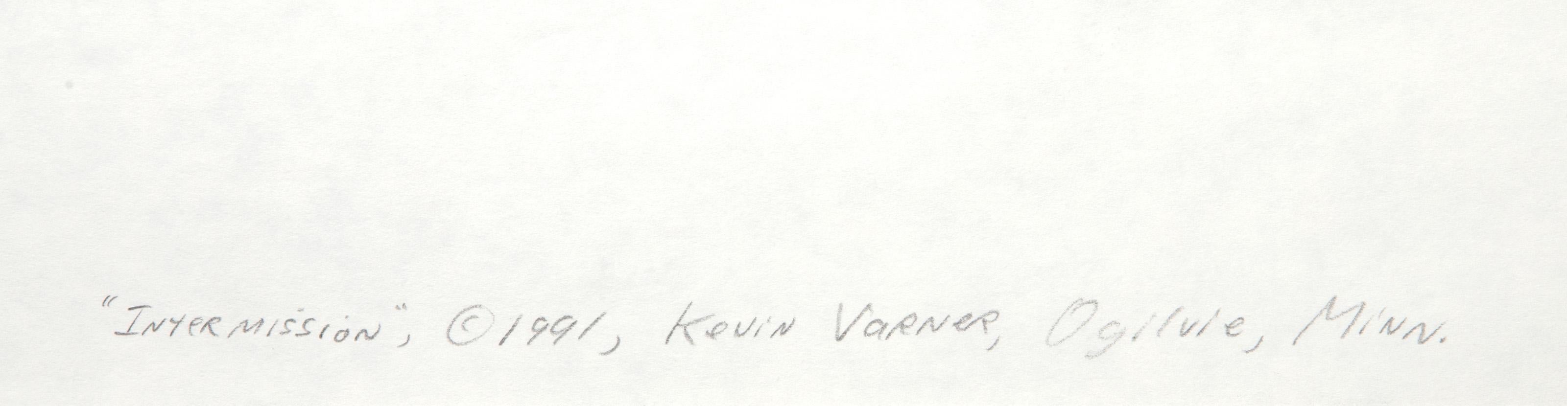 Intermission, crayon de couleur et encre sur papier de Kevin Varner en vente 4
