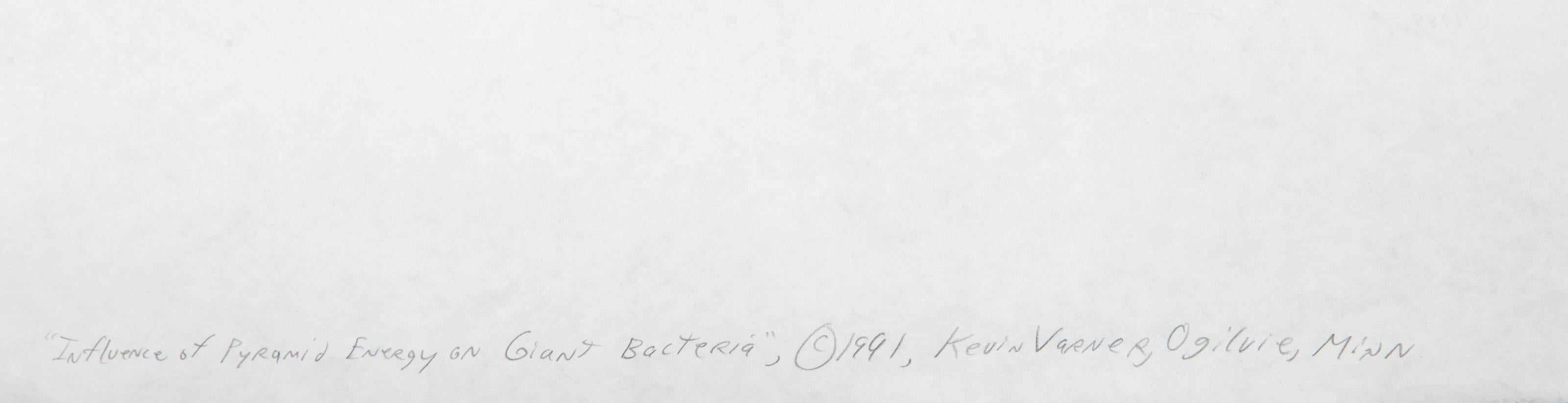 Influenza dell'energia piramidale sui batteri giganti, disegno surreale di Kevin Varner in vendita 2