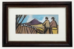 Vintage Manner of Markey Robinson - 20th Century Watercolour, Potato Pickers