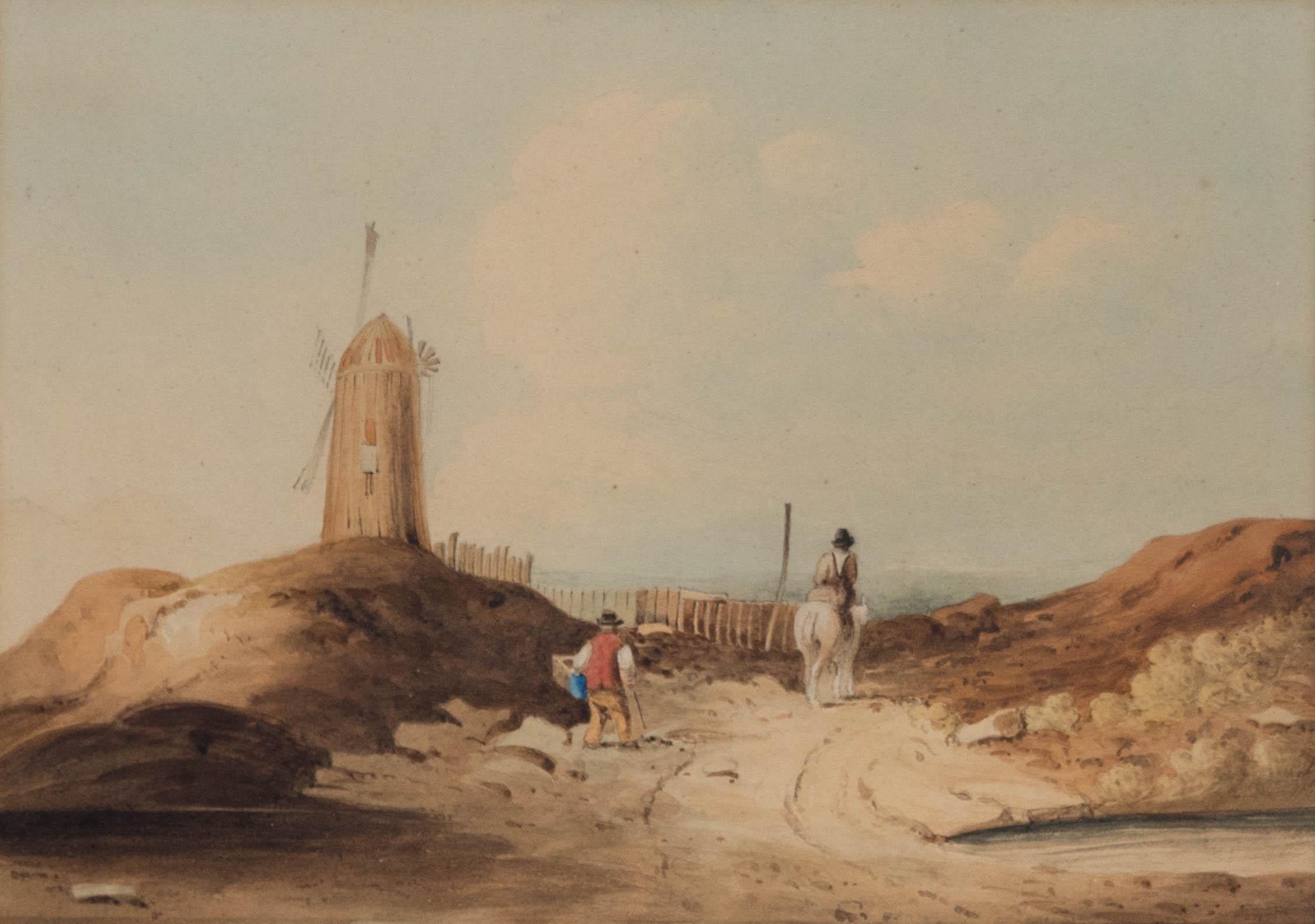 Follower of David Roberts (1796-1864) - Framed Watercolour, Fetching the Grain - Art by Unknown