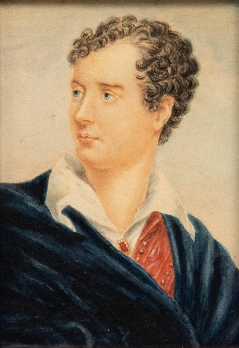 19th Century Watercolour - Lord Byron - Art by Unknown