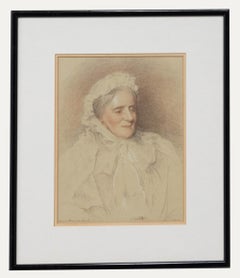 Framed Early 20th Century Pastel - Portrait of Lady Hadew