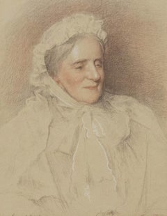 Pastel du début du 20e siècle encadré - Portrait de Lady Hadew