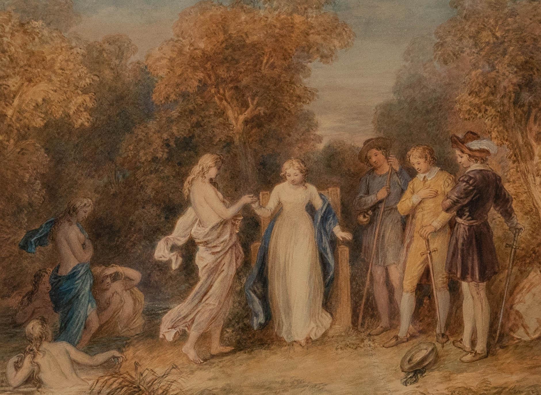 John Massey Wright (1777-1866) - 19th Century Watercolour, Scene From Comus - Art by Unknown