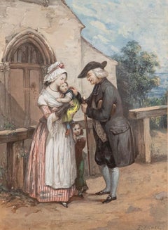 Benjamin Eugene Fichel (1826-1895) - Témpera de finales del siglo XIX, Los hijos de Dios