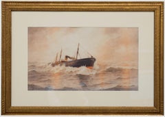 Antique William Henry Pearson (1849-1923) - Framed Watercolour, British Coaster