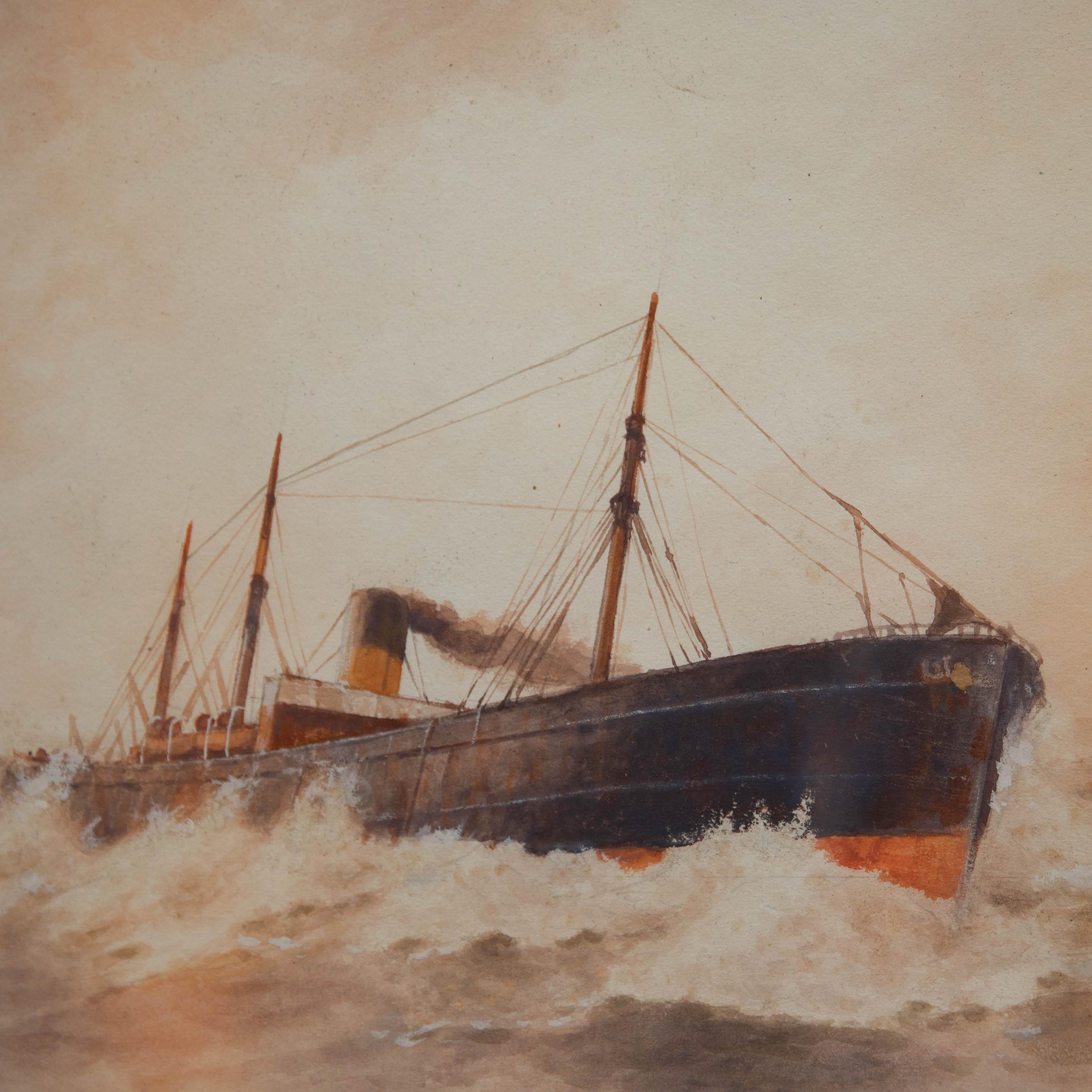 William Henry Pearson (1849-1923) - Acuarela enmarcada, Posavasos británico 1