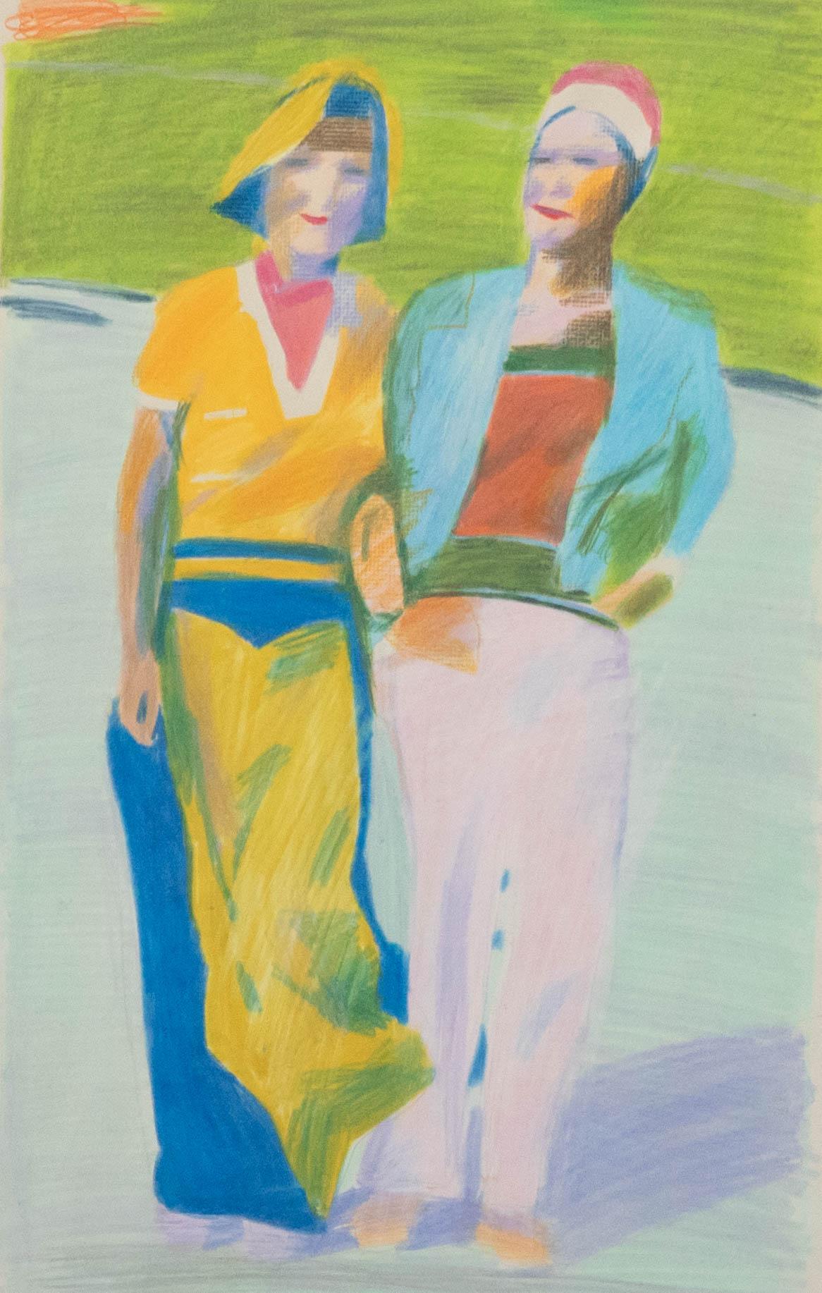 Glynne Boyd Harte (1948-2003) - Coloured Pencil, Côte D'Azur, Cannes - Art by Unknown