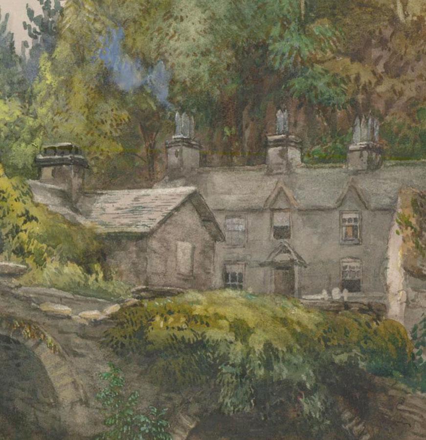 L. Drayton - 19th Century Watercolour, Pont-y-Pair Bridge 1