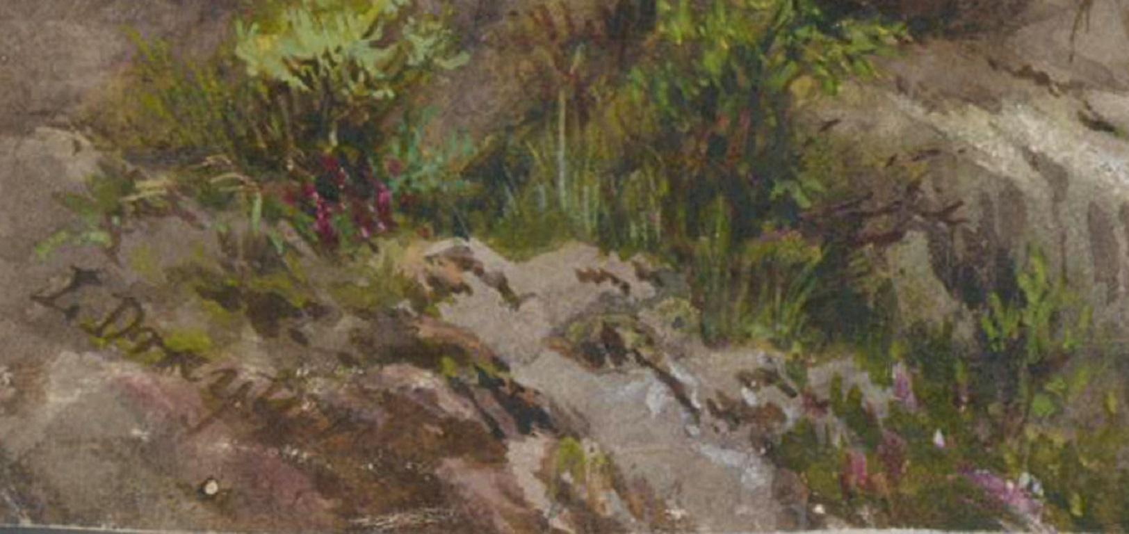 L. Drayton - 19th Century Watercolour, Pont-y-Pair Bridge 2