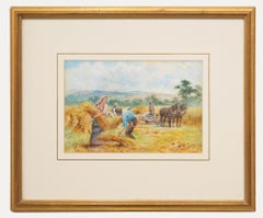 Walter Duncan (1848-1932) - Aquarell des frühen 20. Jahrhunderts, Eine fröhliche Ernte