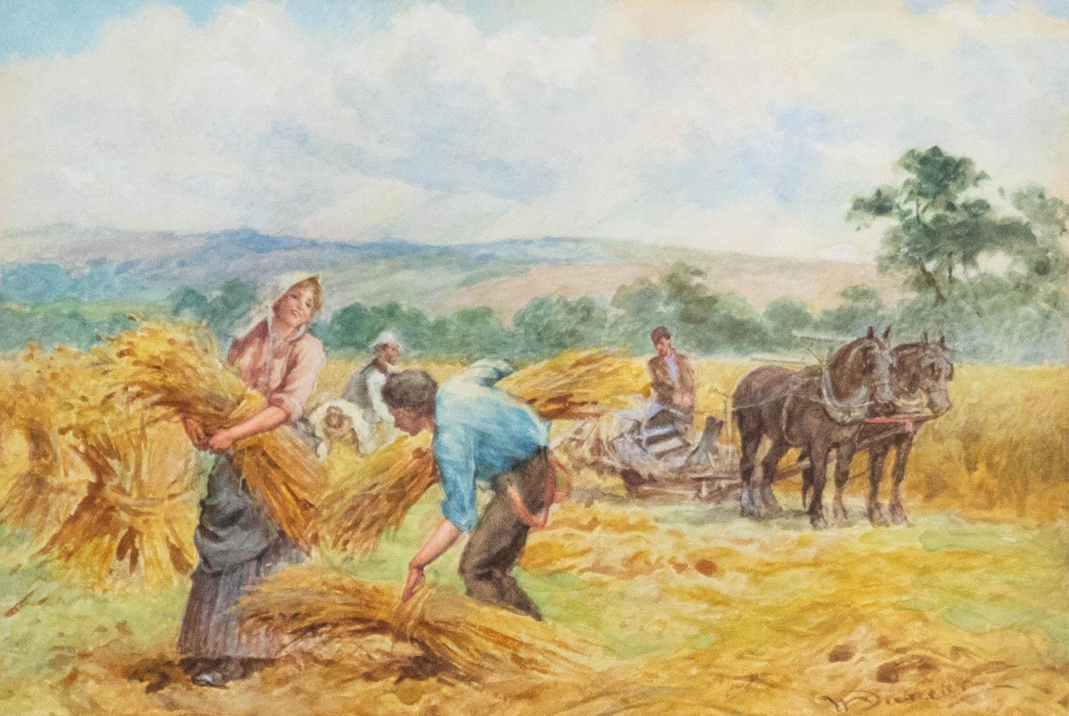 Walter Duncan (1848-1932) - Early 20th Century Watercolour, A Joyful Harvest - Art by Unknown