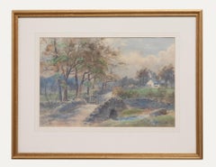 Antique Edward Tucker Jnr (1847-1910) - Framed Watercolour, Lake District Stream