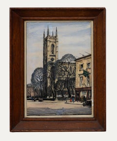 Joseph R. Radcliffe Macculloch (1893-1961), aquarelle, St Dunstan-in-the-East