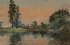 George Wills Harley (fl.1900-1909)- Framed Watercolour, A View of Eton College