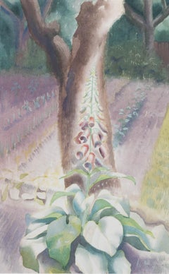 Osmund Caine (1914-2004) - 1949 Watercolour, Foxgloves