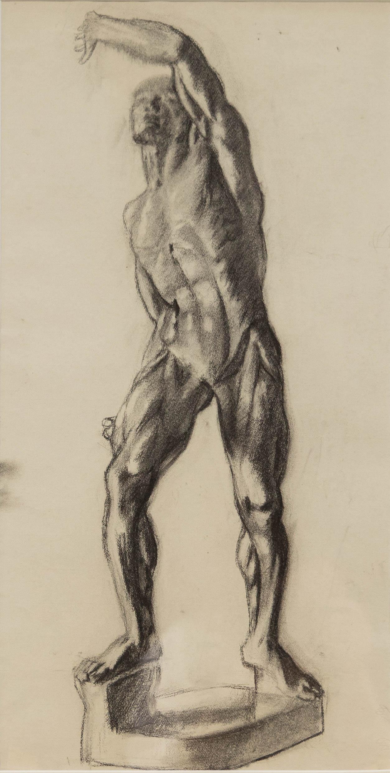 Georges Pacouil (1903-1996) - Charcoal Drawing, Musculature Study - Art by Unknown