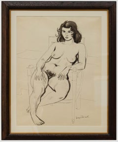 Georges Pacouil (1903-1996) - Mid 20th Century India Ink, Life Model