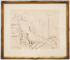Georges Pacouil (1903-1996) - Mid 20th Century India Ink, In the Atelier I