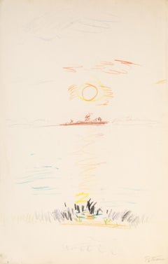 L'ora d'oro, pastello e grafite impressionista di Wallace Putnam