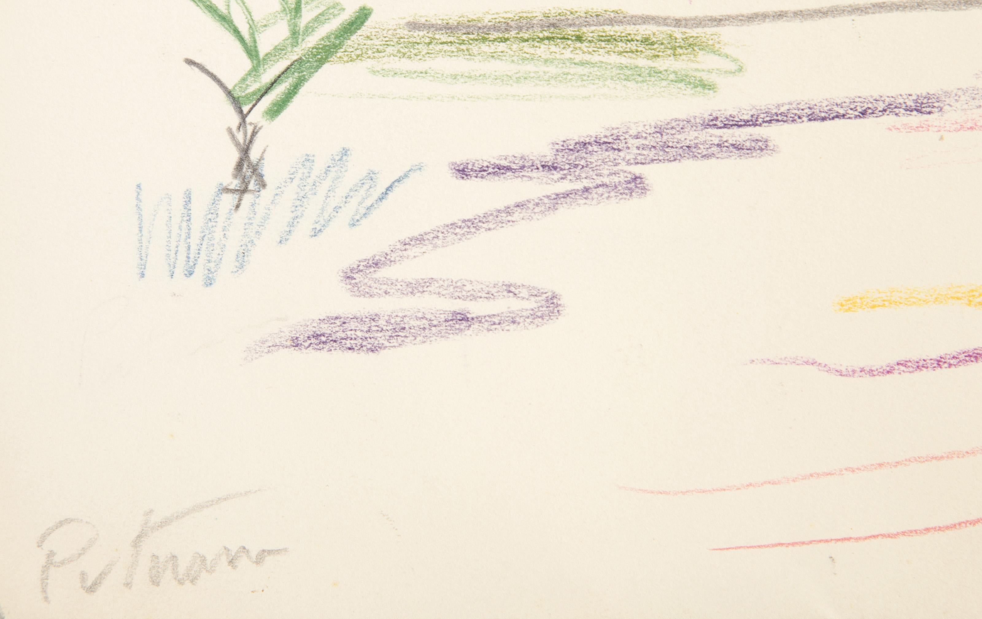 Mezzogiorno, pastello impressionista e grafite di Wallace Putnam 3