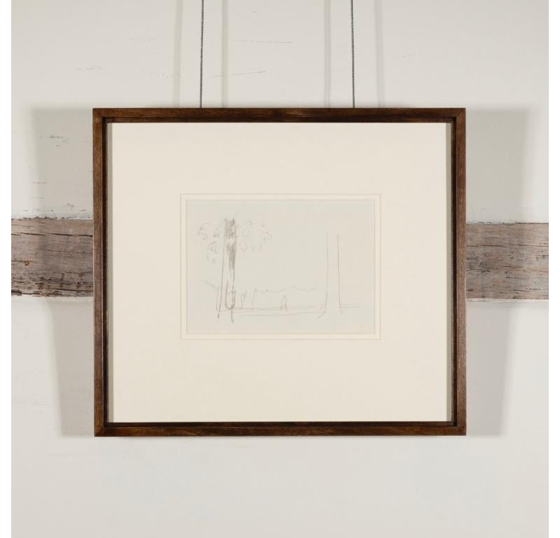 Paisaje con árboles, dibujo a lápiz de Michael Andrews - Art de Unknown