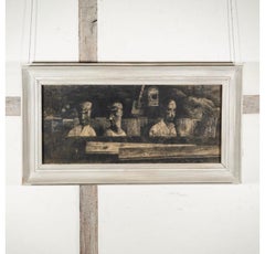 Studie für Männer im Schützengraben, Feder, Tinte & Aquarell auf Papier Gemälde 1950 ca.