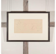 Nude Study, Drawing, Ink, Painting by Horace Brodzky, 1931