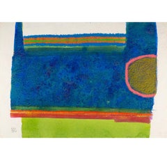 Composition (Blue, Green, Orange and Red), Acrylic Painting by James Hull, 1987