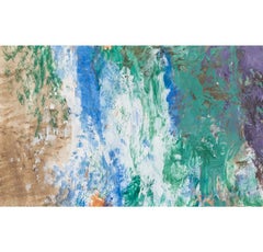 Pittura astratta, gouache e acquerello di John Hubbard, 1976