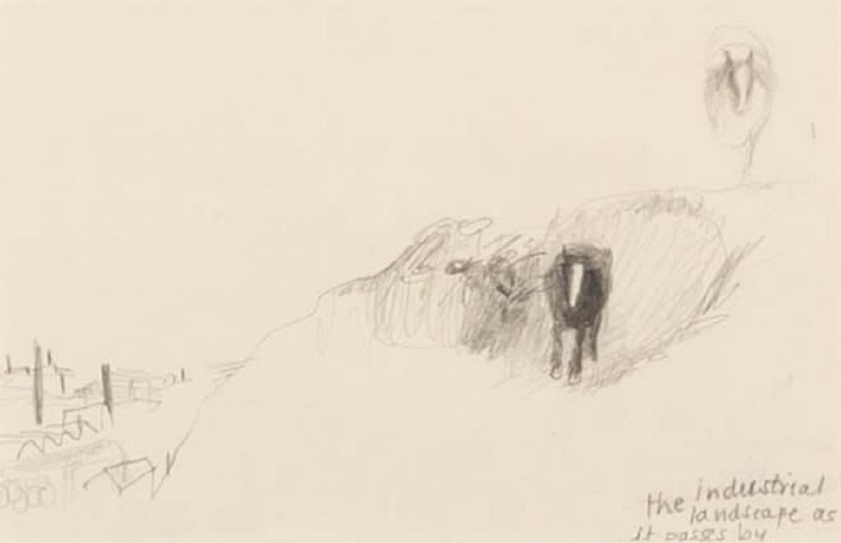 Le paysage industriel au passage (depuis le train), dessin au crayon  par Mary Newcomb 1922-2008

Informations complémentaires :
Médium : Crayon
13.3 x 20.6 cm
5 1/4 x 8 1/8 in
Signé au verso ; inscription sur le titre

Peintre visionnaire, Mary