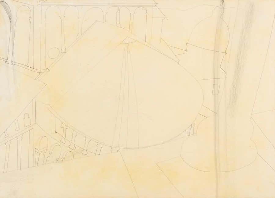 May 60 (Duomo Pisa), Watercolour Painting by Ben Nicholson, 1960