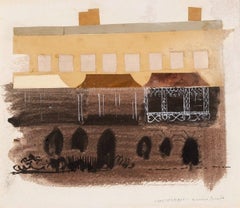 Vintage Cheltenham - Queen's Parade, Watercolour Painting by John Piper, 1939 circa