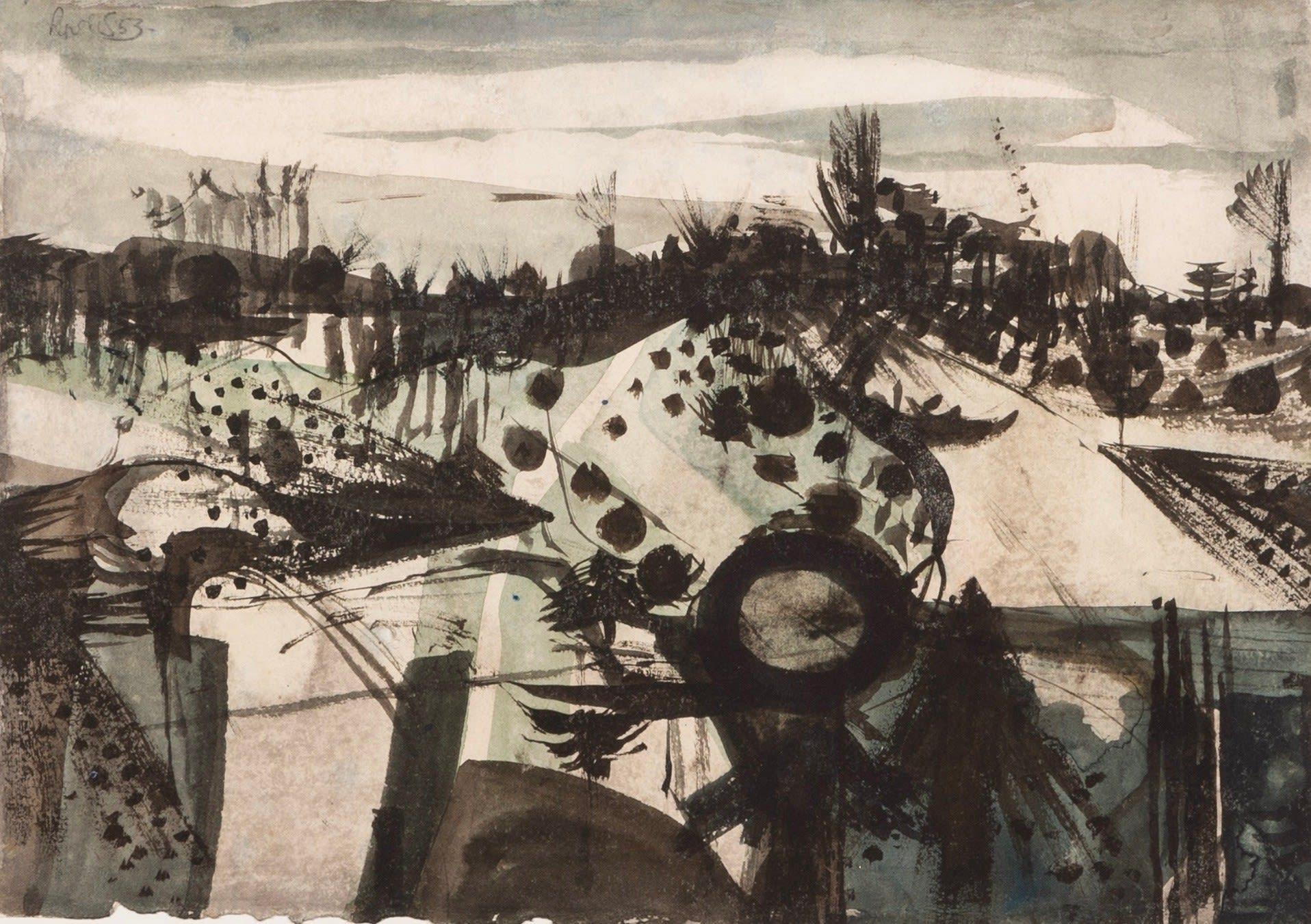 Paesaggio pastorale, pittura a guazzo e acquerello di Alan Reynolds, 1953

Informazioni aggiuntive:
Medium: Guazzo e acquerello
19.5 x 27.5 cm
7 5/8 x 10 7/8 in
Firmato e datato

Nel marzo del 1952, lo sconosciuto studente d'arte Alan Reynolds