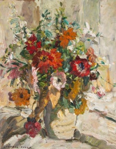 Spring Flowers, Öl auf Karton von Dorothea Sharp