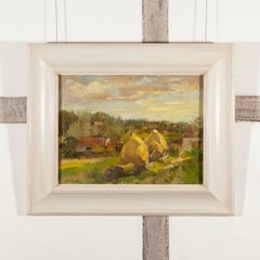 Haystacks, Oil on Canvas Board by John Guthrie Spence Smith