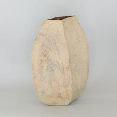 Shouldered Vessel with Facets, Stoneware with Dry Glazes by Paul Philp
